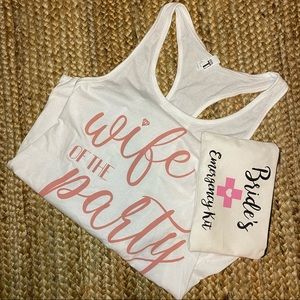 *NWOT* bridal tank & bag bundle